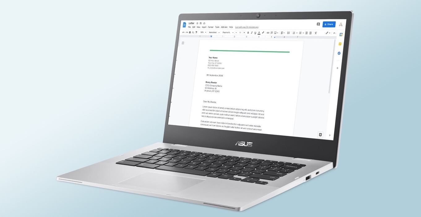 Asus Chromebook CX1CX1400N335014''''1366x7684GB64GB eMMCHDChromeGray2R