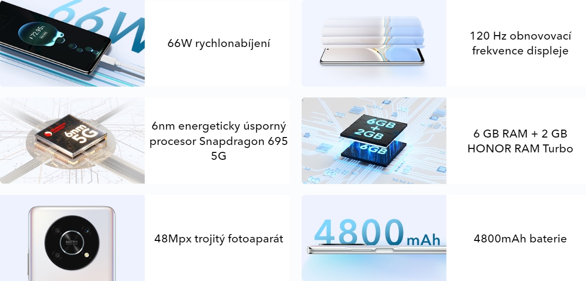 Mobilní telefon HONOR Magic4 Lite 5G 6GB128GB černý