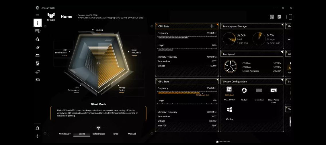 Asus TUF Gaming A15FA507R76800H156''''FHD16GB1TB SSDRTX 3070W11HGray2R