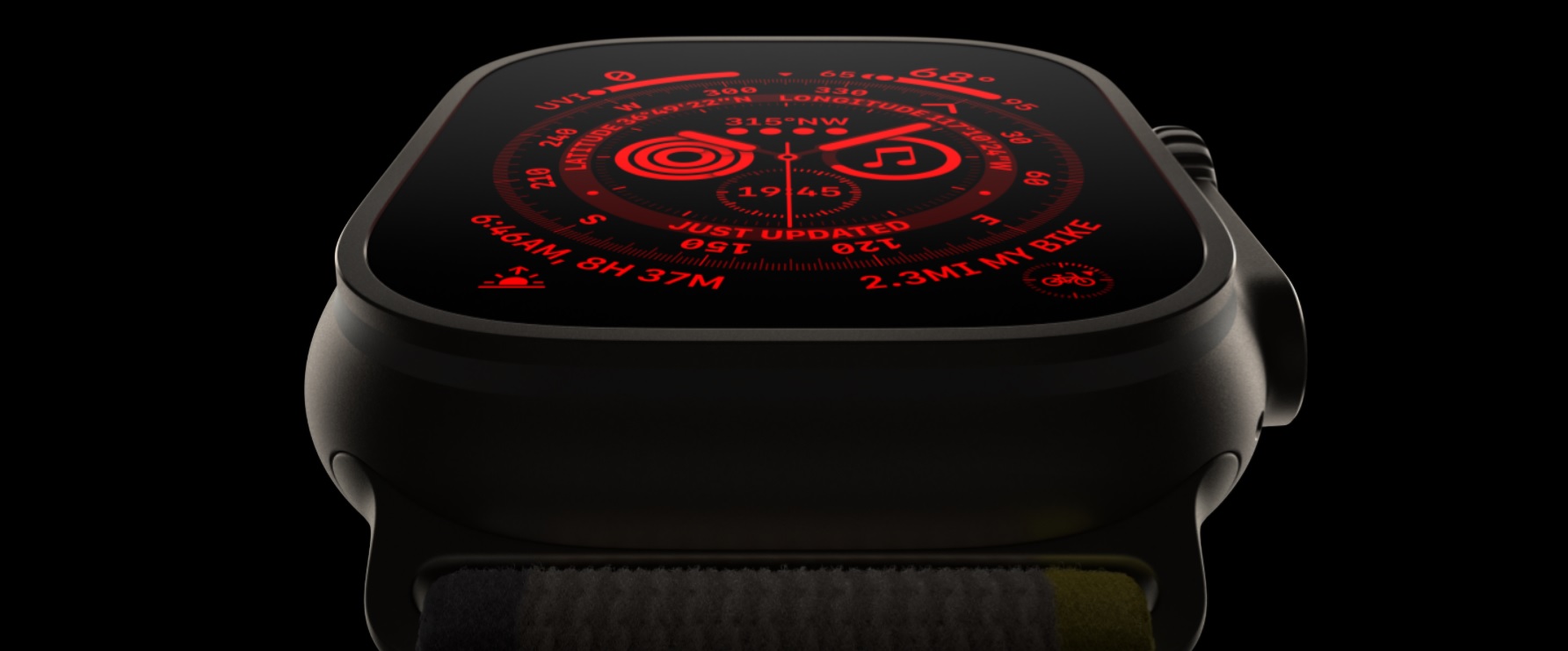 Chytré hodinky APPLE Watch Ultra GPS + Cellular 49mm Titanium Case with Green Alpine Loop  Large