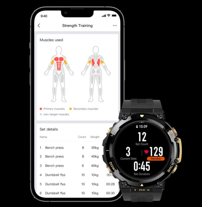 Chytré hodinky AMAZFIT TRex 2 Ember Black
