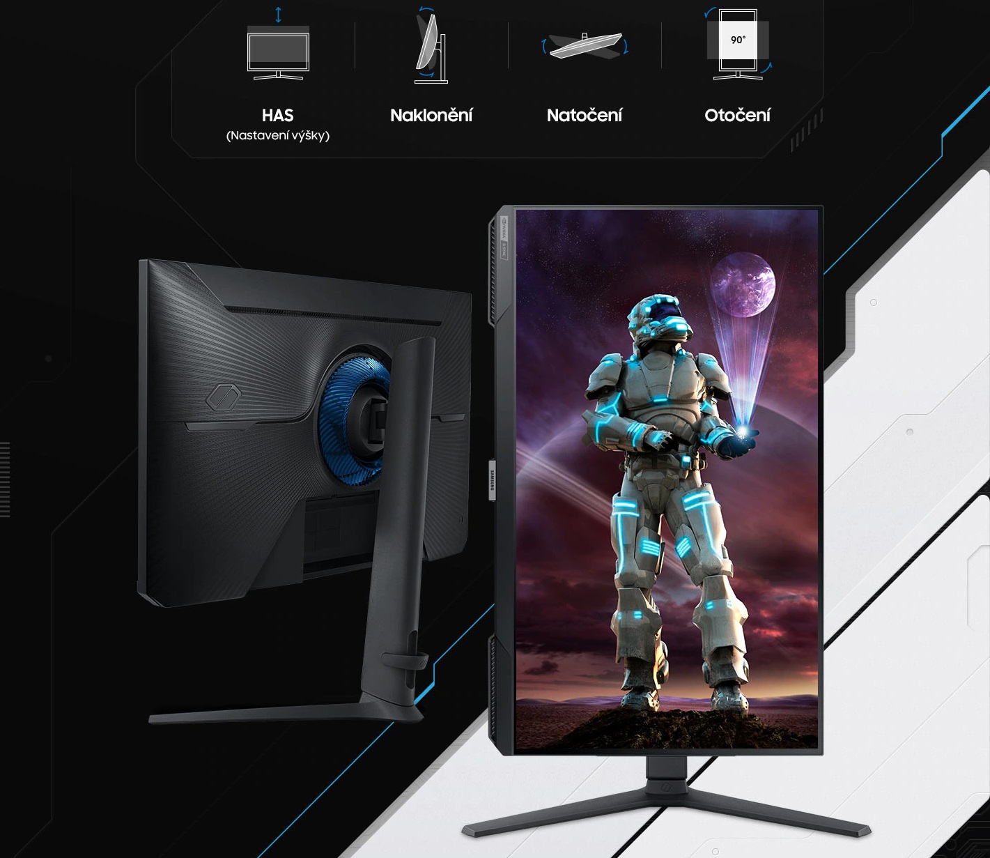 27 LED monitor SAMSUNG Odyssey G40B černý black