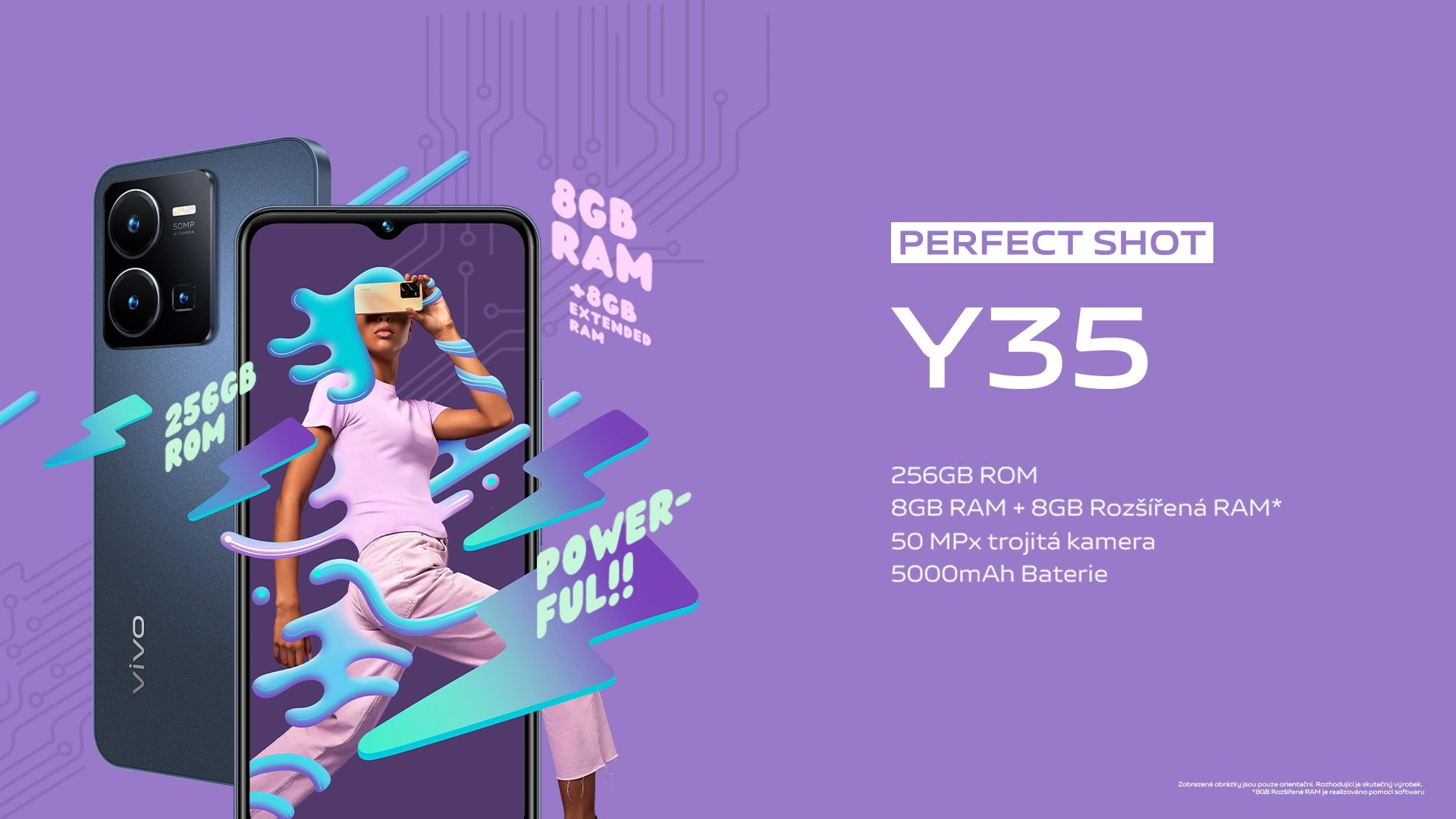 Mobilní telefon VIVO Y35 zlatá gold