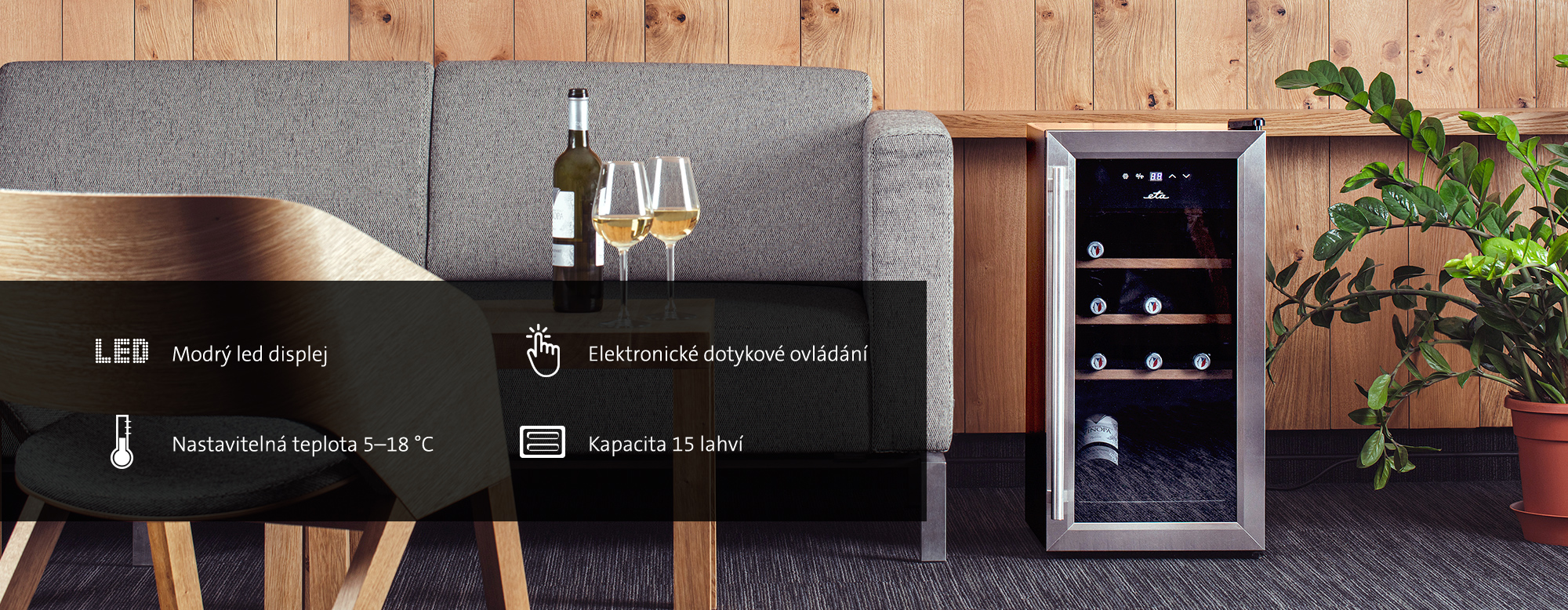 Vinotéka ETA 9528 černá black