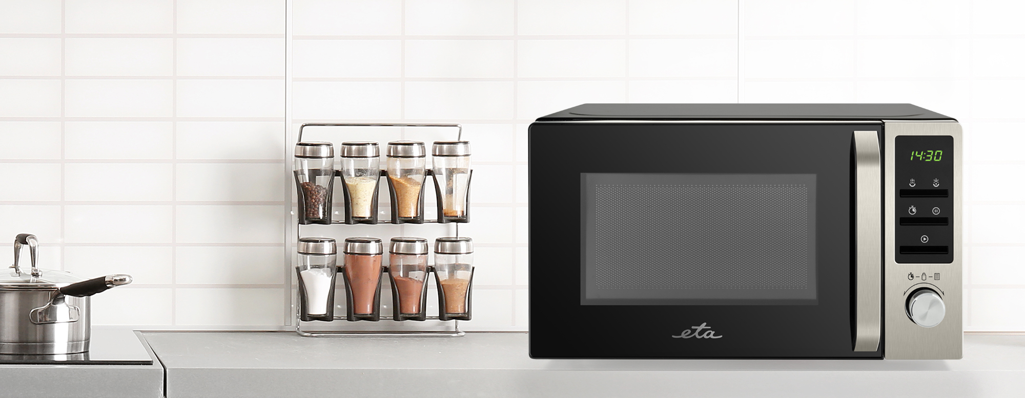 Mikrovlnná trouba ETA Mirello 2209 černostříbrná blacksilver