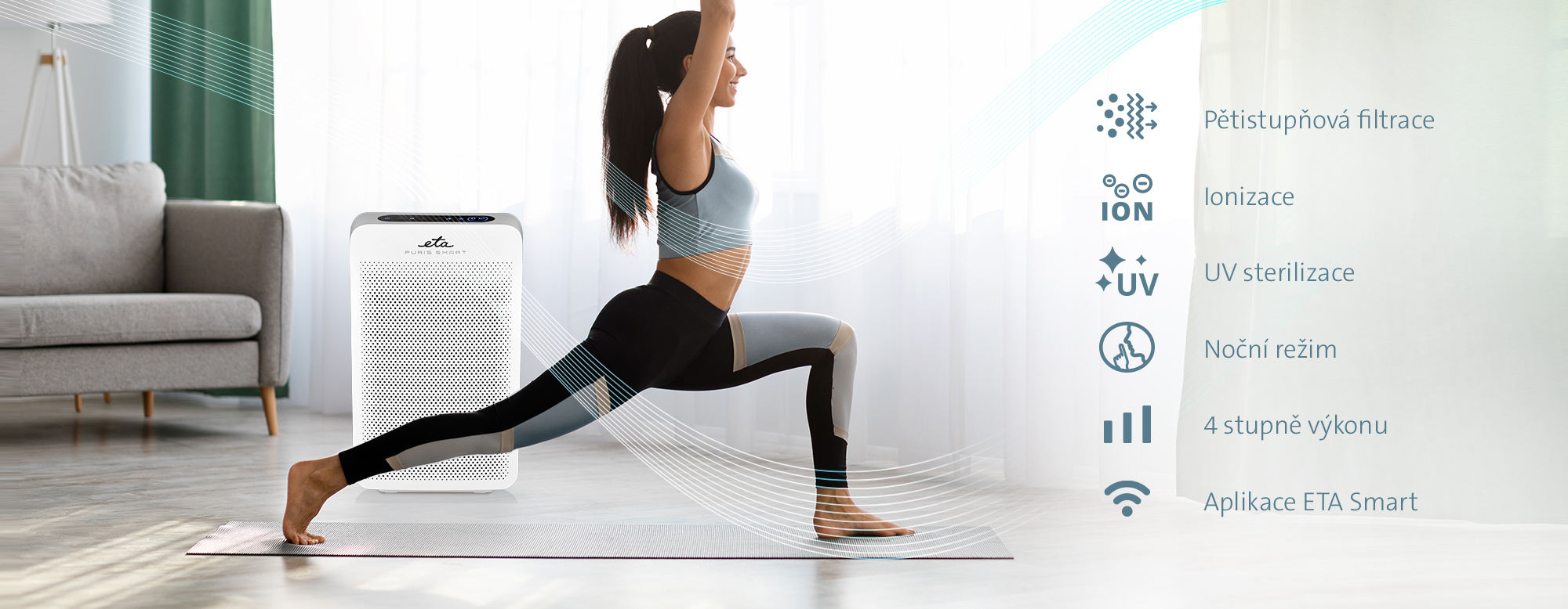 Čistička vzduchu ETA Puris Smart 4569 bílý white