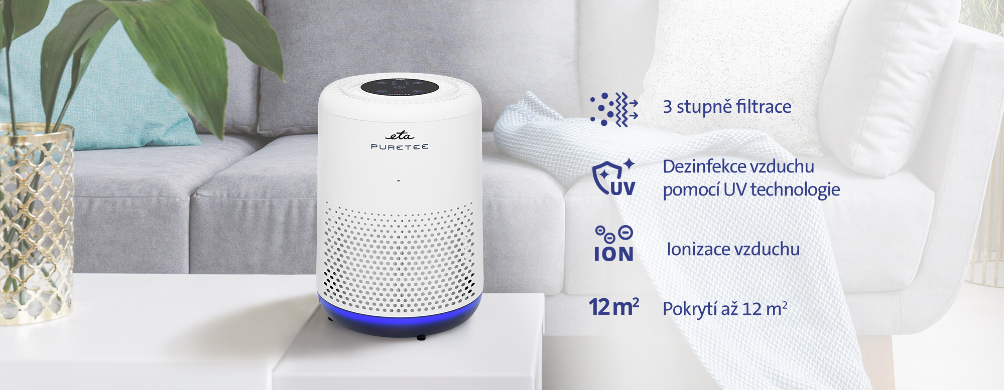Čistička vzduchu ETA Puretee 0569 bílá white