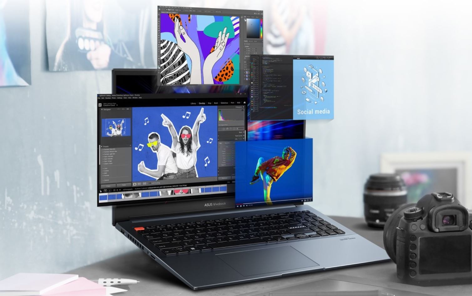 Herní notebook ASUS Vivobook Pro 16 OLED modrý  blue