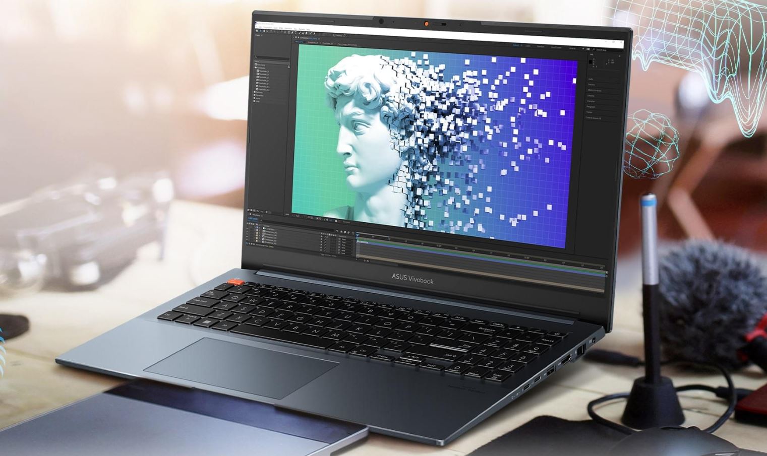 Herní notebook ASUS Vivobook Pro 16 OLED modrý  blue