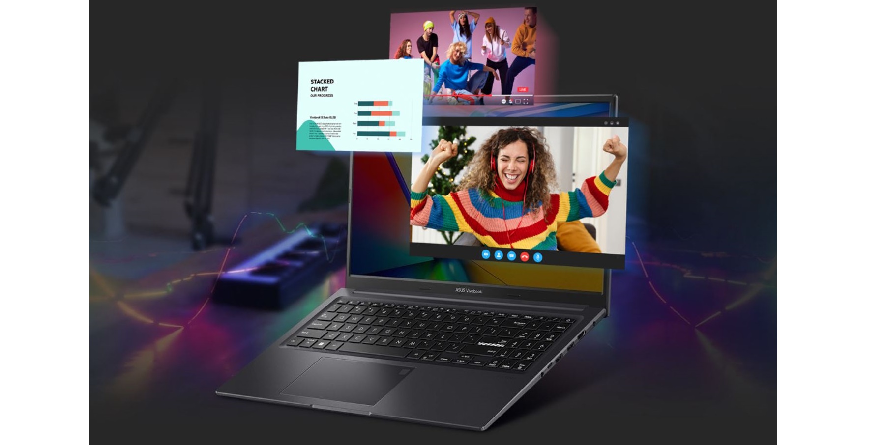 Notebook ASUS Vivobook M3504YA černý