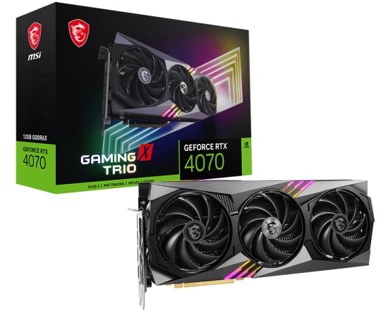 Grafická karta MSI GeForce RTX 4070 GAMING X TRIO