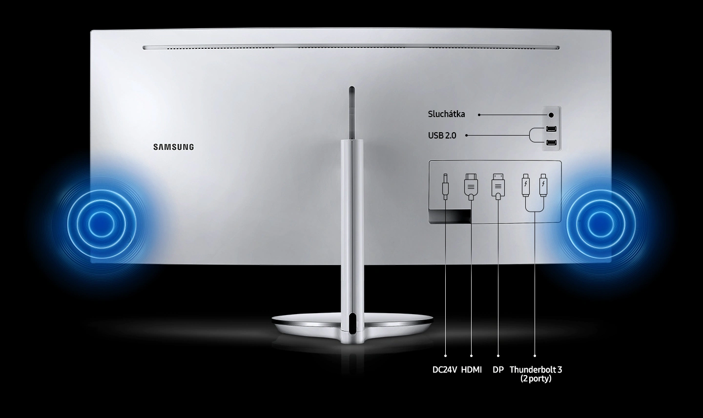 Prohnutý LED monitor SAMSUNG C34J791 šedý gray