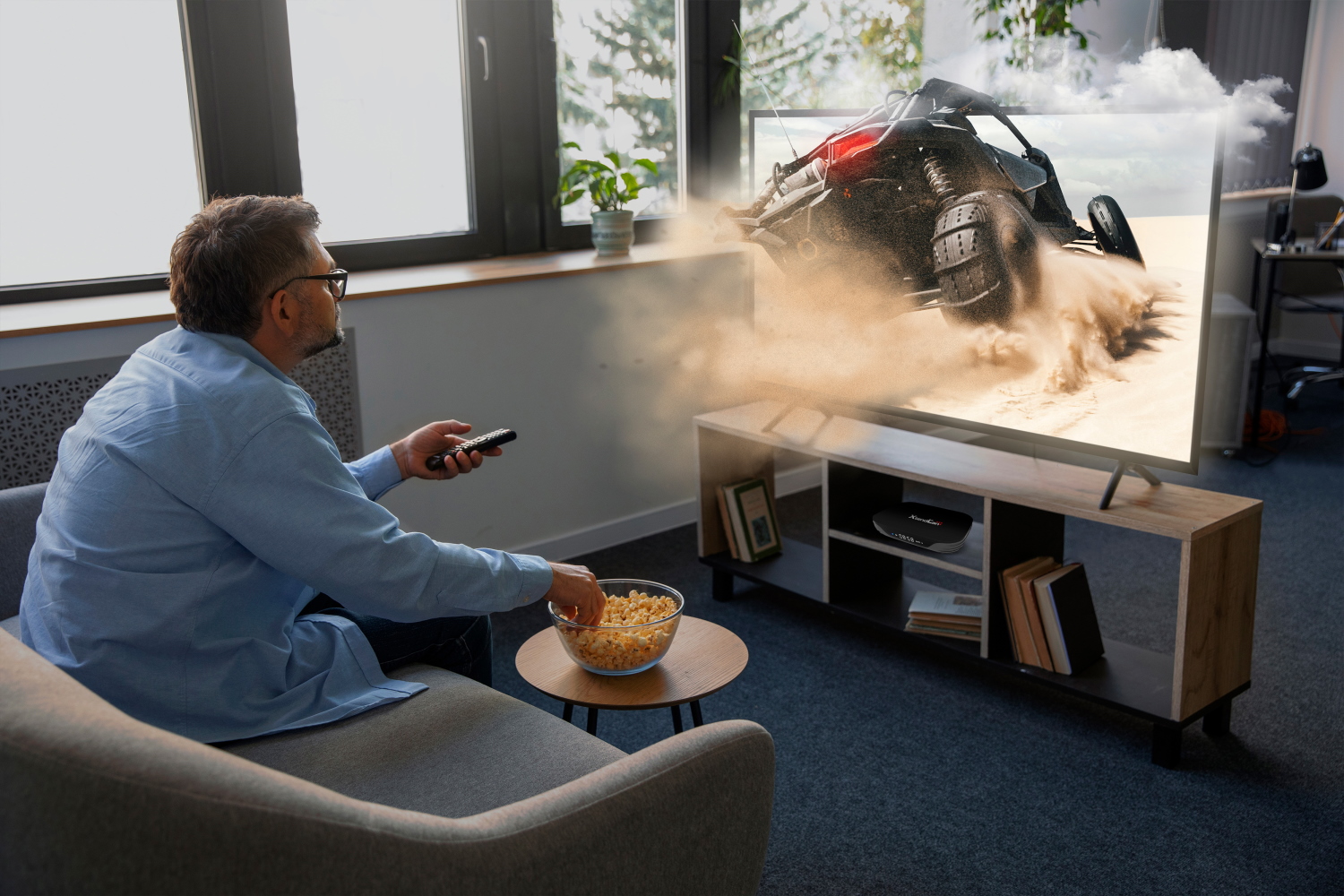 Multimediální centrum XtendLan Android TV box HK1T černý black