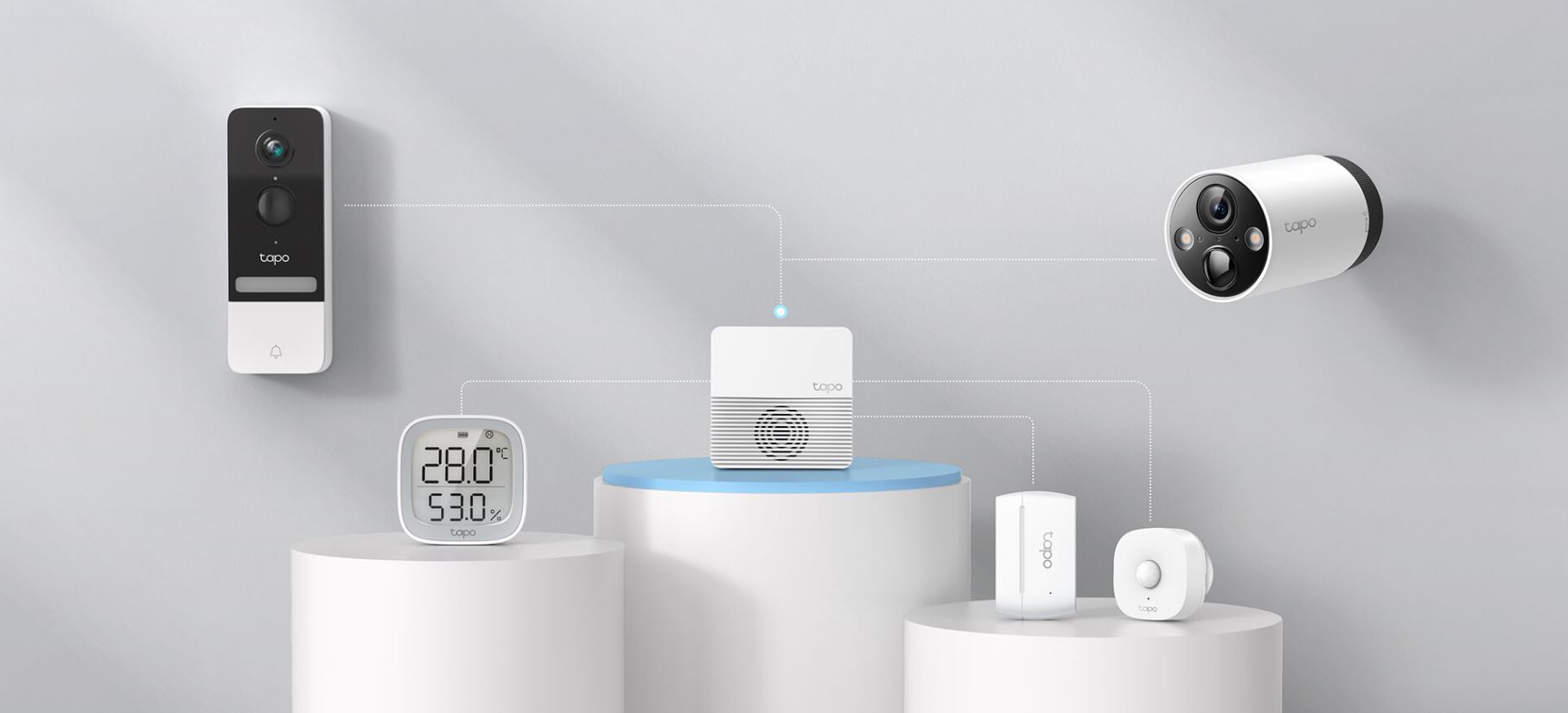 Centrální jednotka TPLINK Tapo H200 Smart IoT Hub se zvonkem bílá white