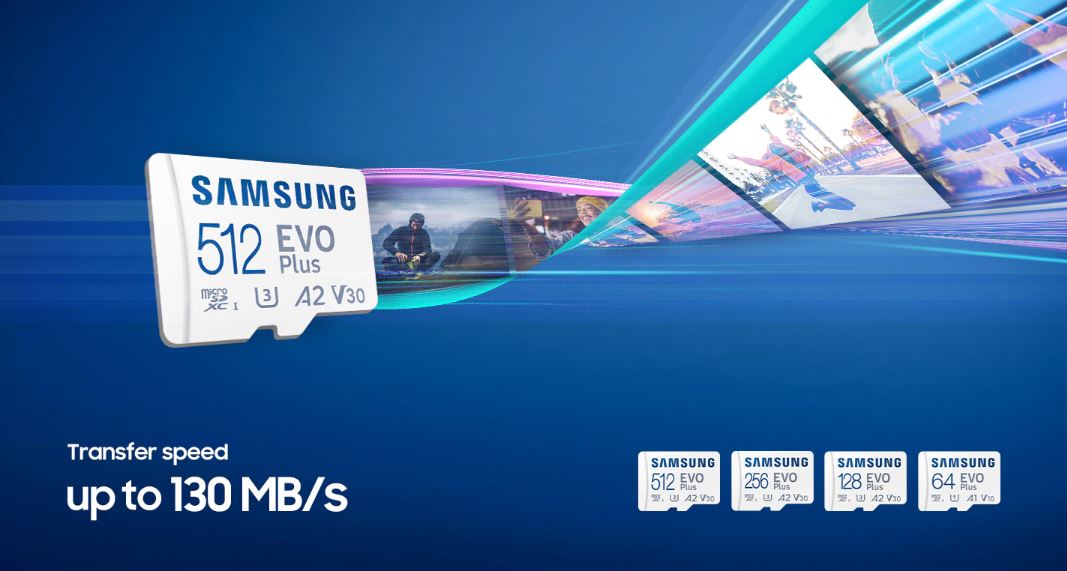 Paměťová karta SAMSUNG microSDXC 128GB EVO Plus + SD adaptér