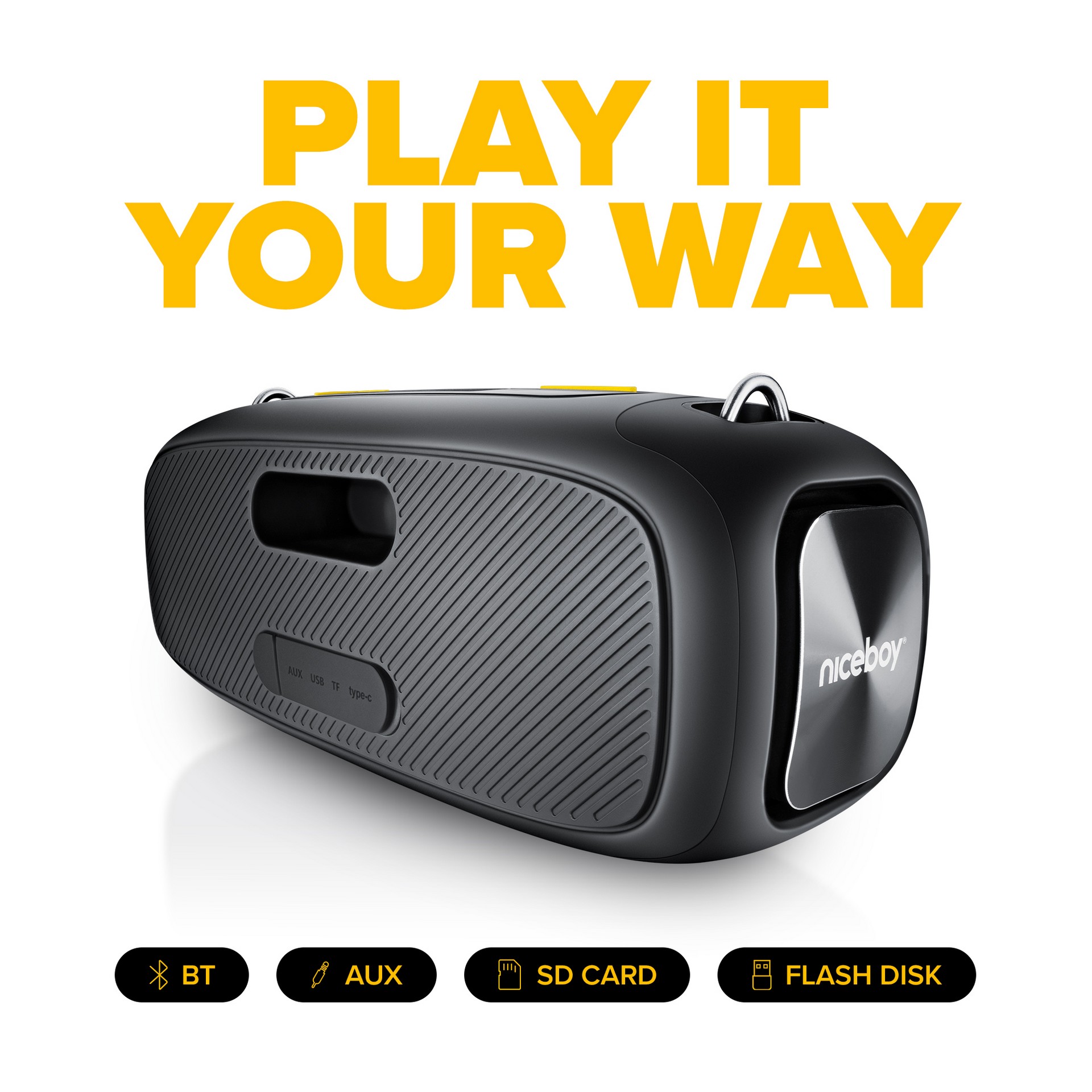 Přenosný reproduktor NICEBOY RAZE Zeus černé black