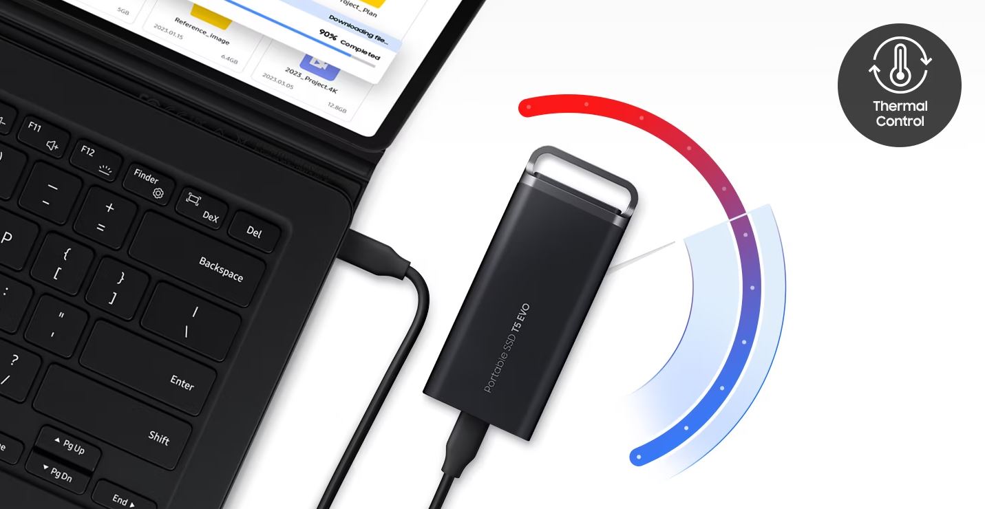 Externí SSD disk SAMSUNG T5 EVO 8GB černý