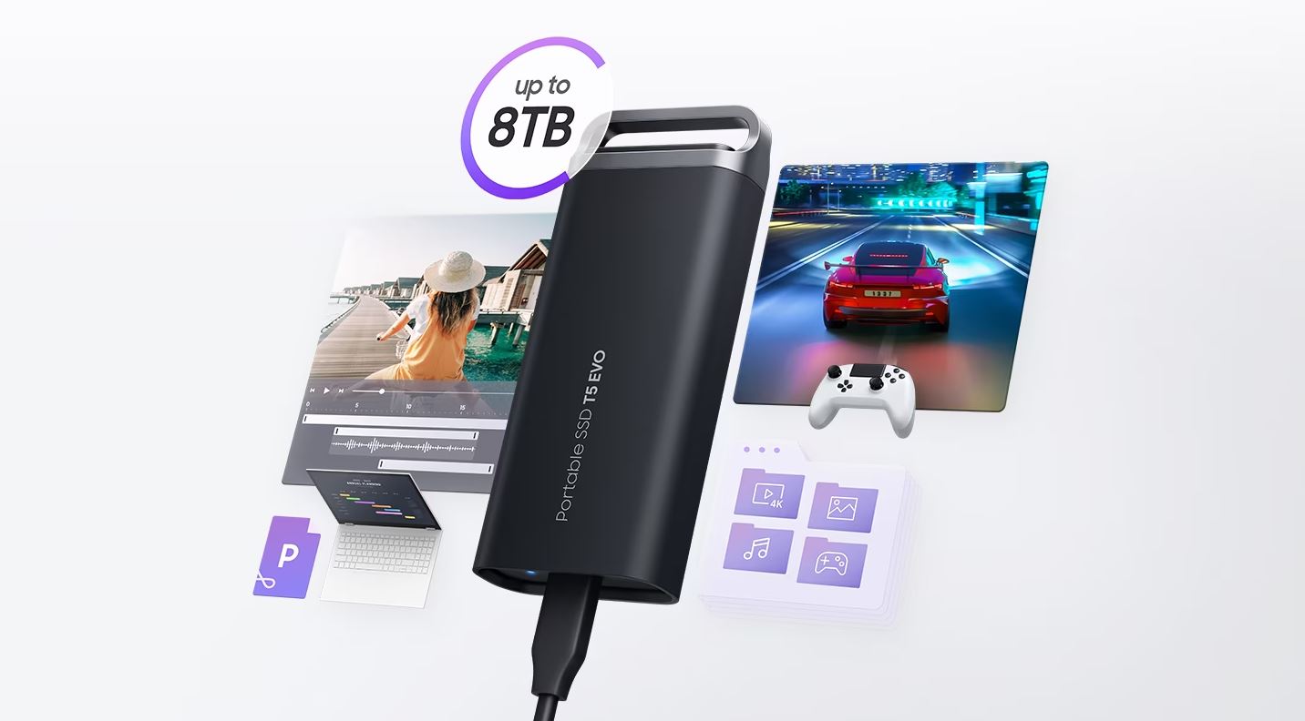Externí SSD disk SAMSUNG T5 EVO 4TB černý