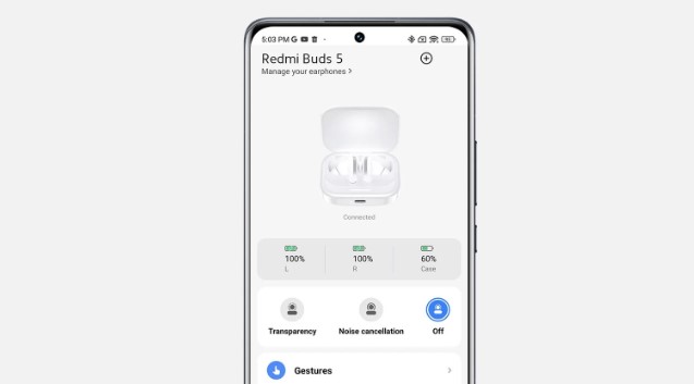 Bezdrátová sluchátka XIAOMI Redmi Buds 5 černý black
