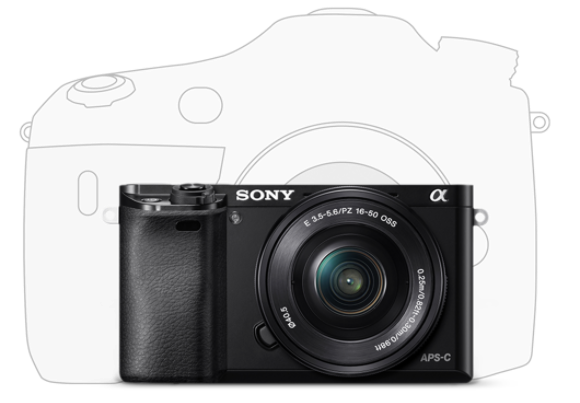 Digitální fotoaparát SONY A6000L + 1650mm objektiv stříbrný silver