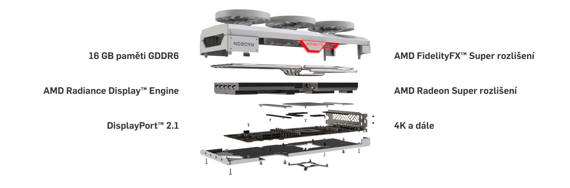 Grafická karta SAPPHIRE PURE Radeon RX 7800 XT 16GB