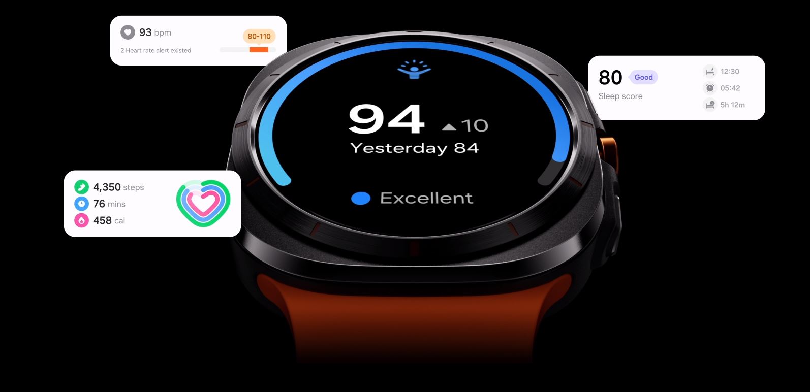 Chytré hodinky SAMSUNG Galaxy Watch Ultra 47mm Titanium SilverSport BandGray