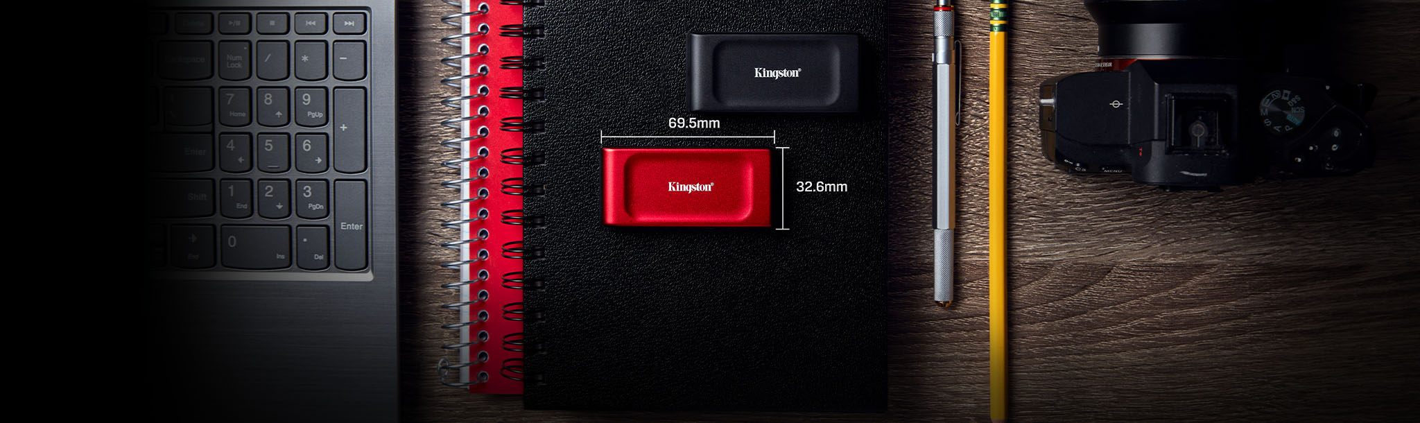 Externí SSD disk KINGSTON XS1000 2TB červená red