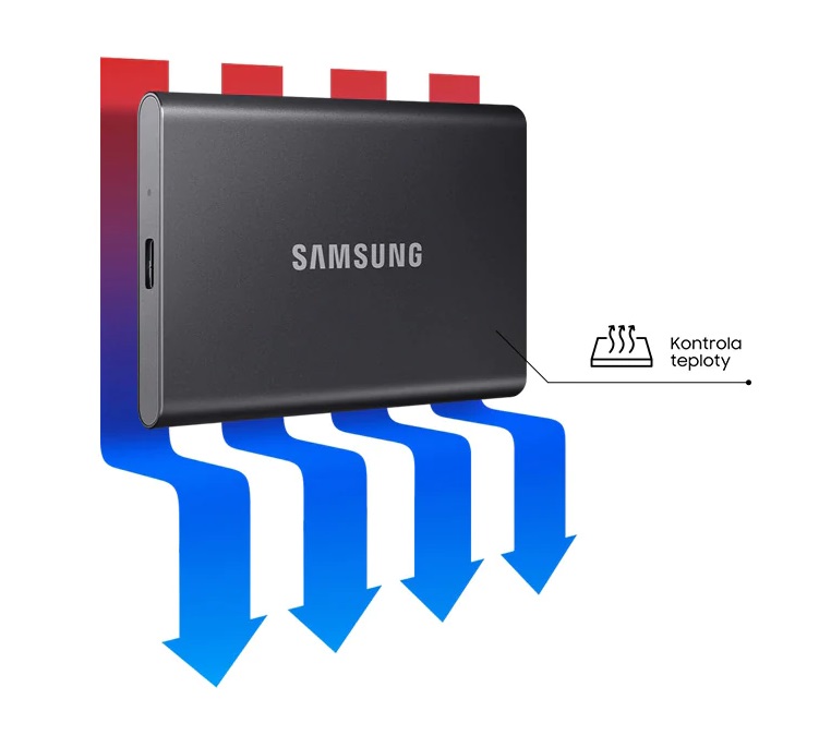 Externí SSD disk SAMSUNG T7 1TB šedý