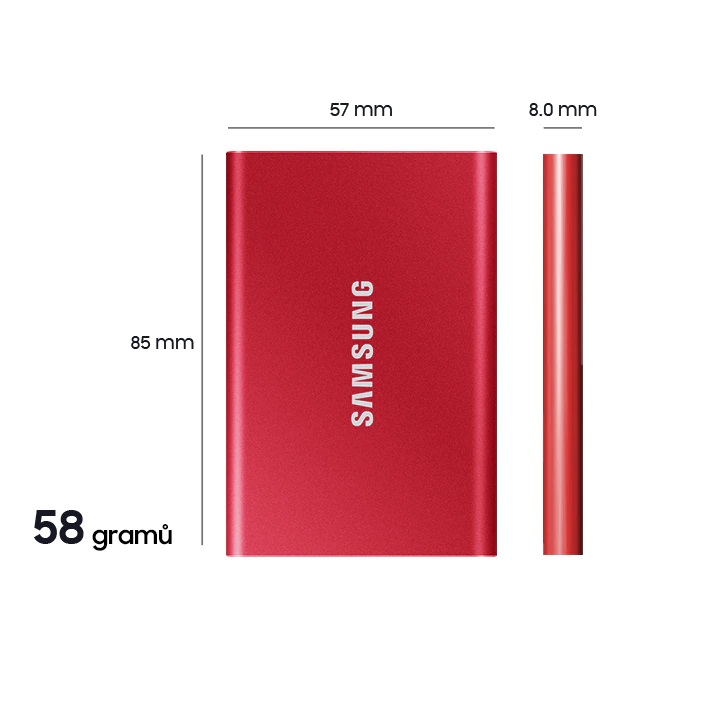 Externí SSD disk SAMSUNG T7 1TB šedý