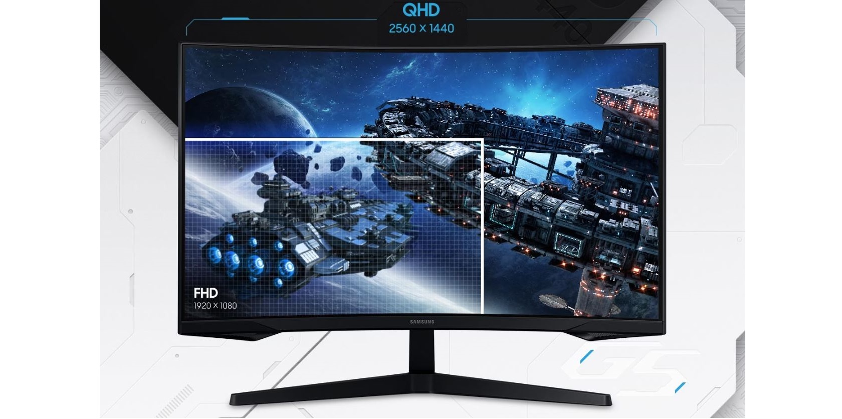 27 LED monitor SAMSUNG Odyssey G5 G55C 165Hz