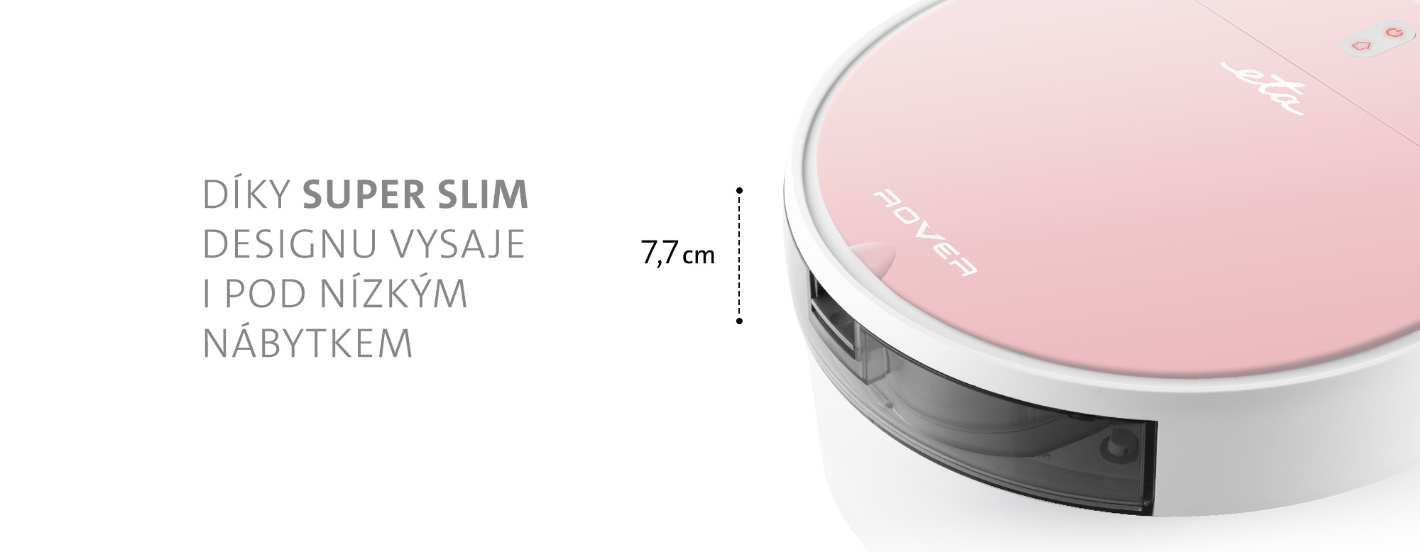 Robotický vysavač ETA Rover 1248 90030 růžový pink
