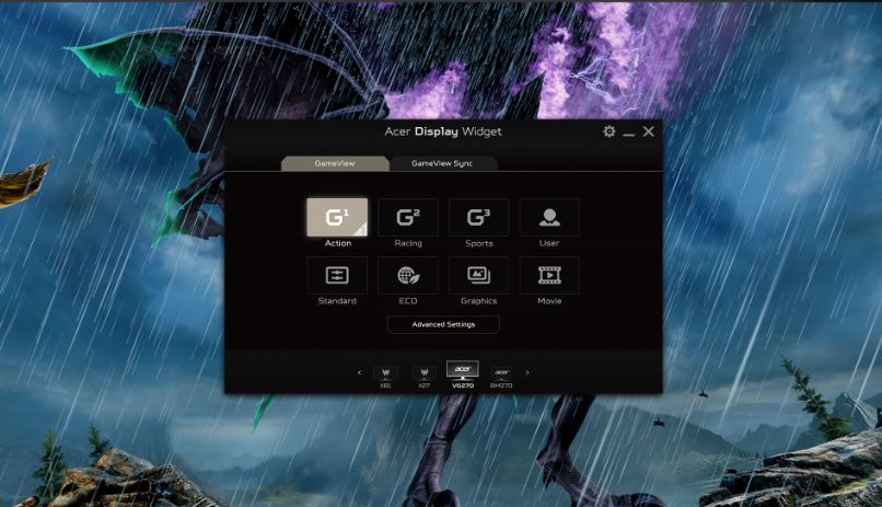 27 LED monitor ACER Nitro VG270S 27 IPS černý black