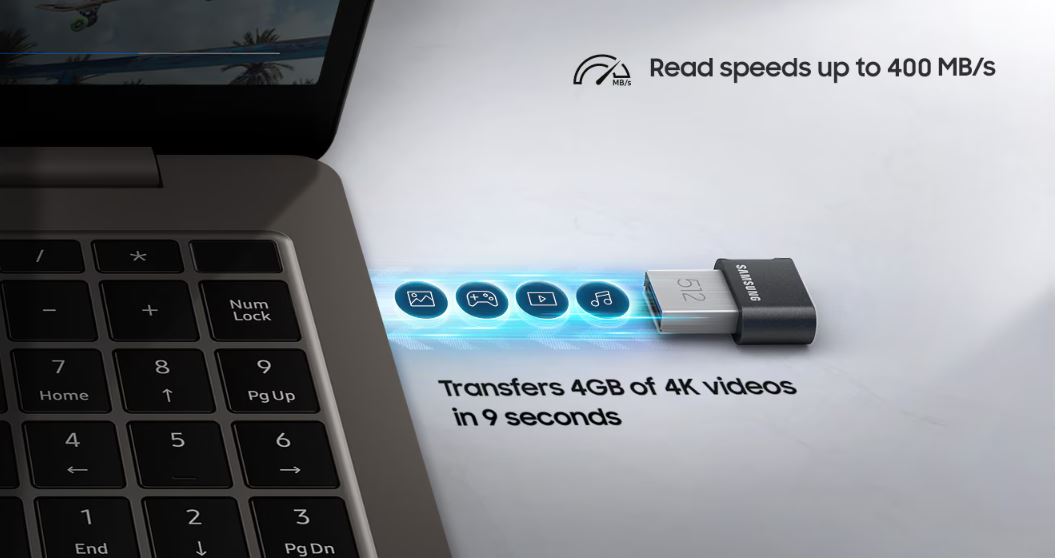 Přenosný flash disk SAMSUNG USB 31 Flash Disk FIT Plus 256GB