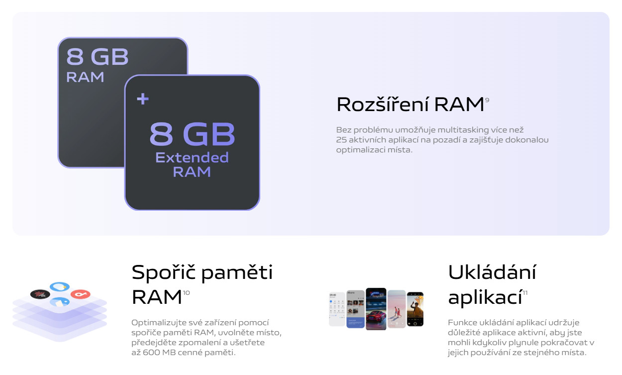 Mobilní telefon VIVO V40 SE 4G 8GB256GB Crystal Black