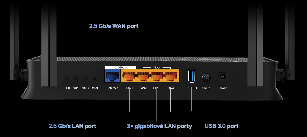 Dvoupásmový WiFi 7 router BE3600 TPLINK Archer BE3600