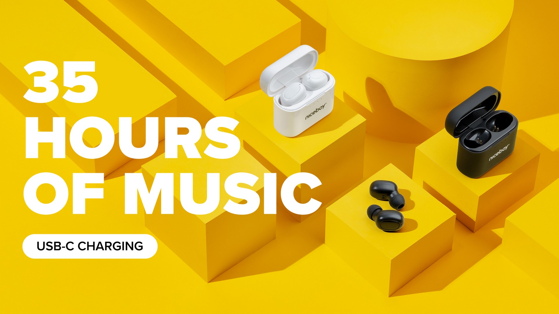 Bezdrátová sluchátka NICEBOY Podsie 4 Black