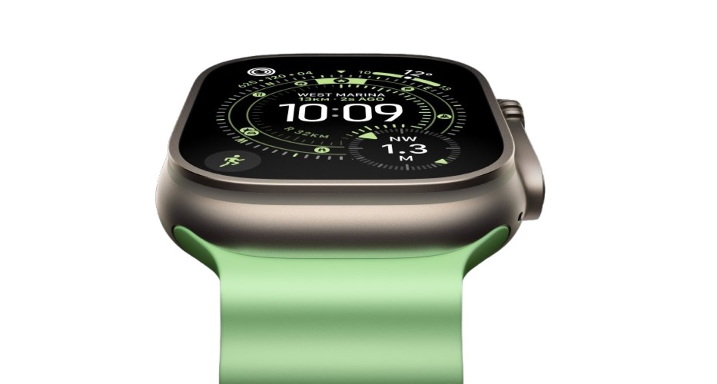 Chytré hodinky APPLE Watch Ultra 3 49mm Přírodní titan s ocelově modrým oceánským řemínkem