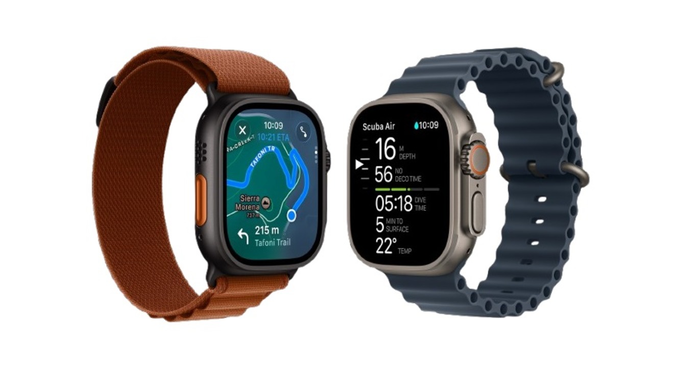 Chytré hodinky APPLE Watch Ultra 3 49mm Černý titan s černým oceánským řemínkem