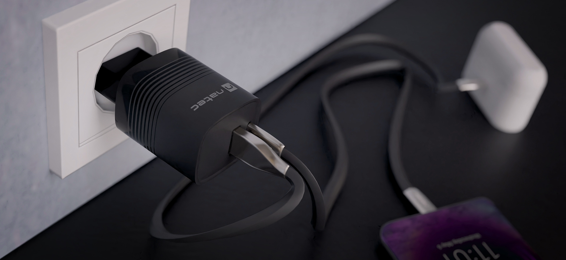 Univerzální nabíječka NATEC RIBERA GaN 30W