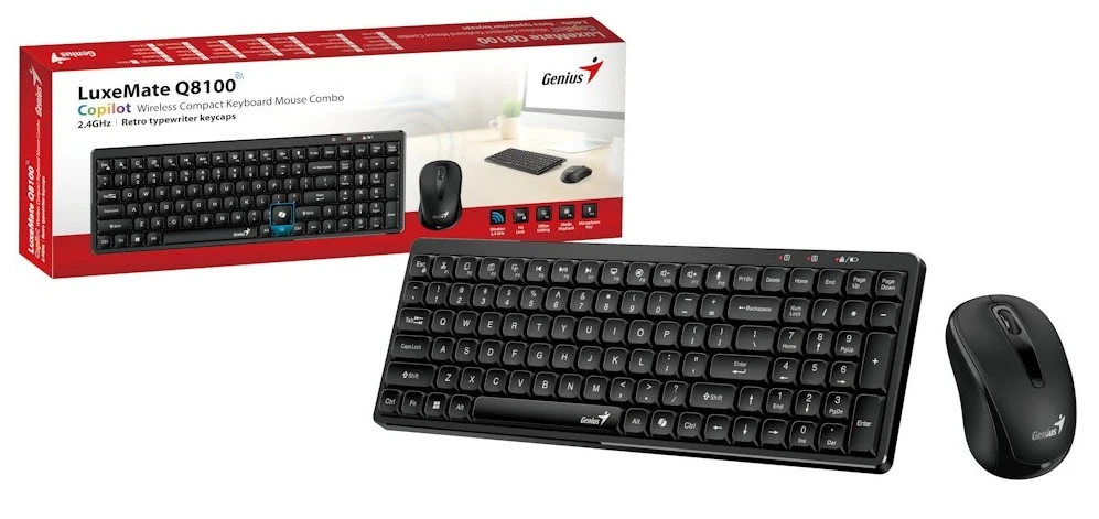 Sada bezdrátové klávesnice a myši GENIUS LuxeMate Q8100