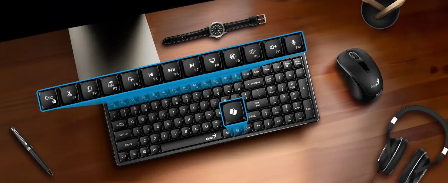 Sada bezdrátové klávesnice a myši GENIUS LuxeMate Q8100