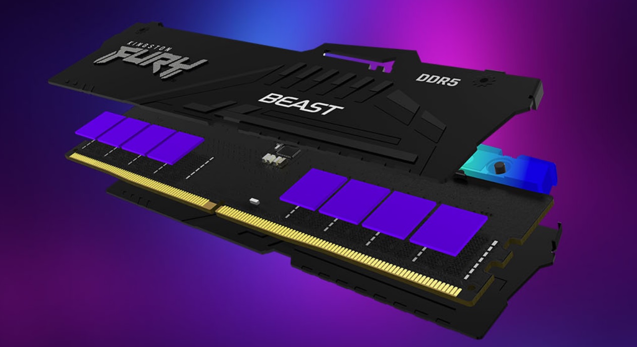 Paměťový modul KINGSTON FURY Beast Black RGB 64GB DDR5 2X32GB 5600MHz CL40