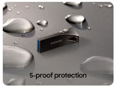 Přenosný flash disk SAMSUNG BAR Plus 64GB Champagne Silver