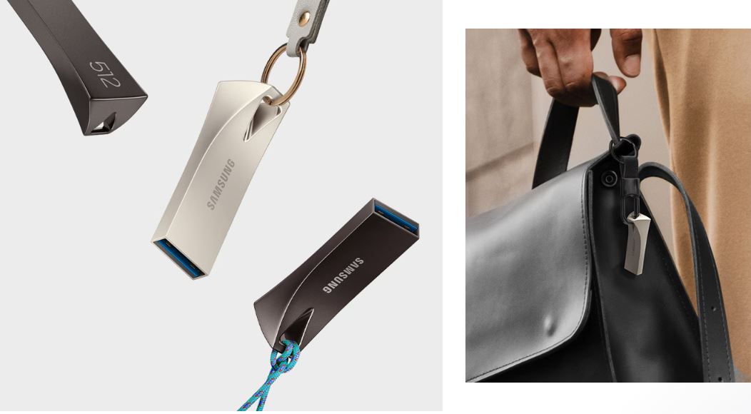 Přenosný flash disk SAMSUNG BAR Plus 128GB Titan Gray