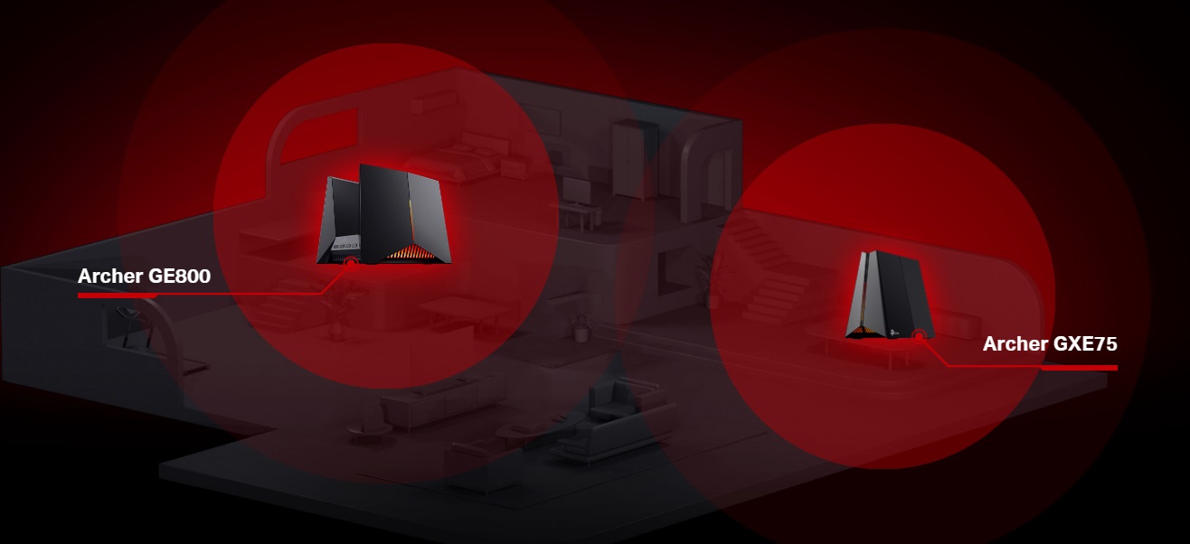 WiFi herní router TPLINK Archer GXE75 AXE5400 WiFi 6E