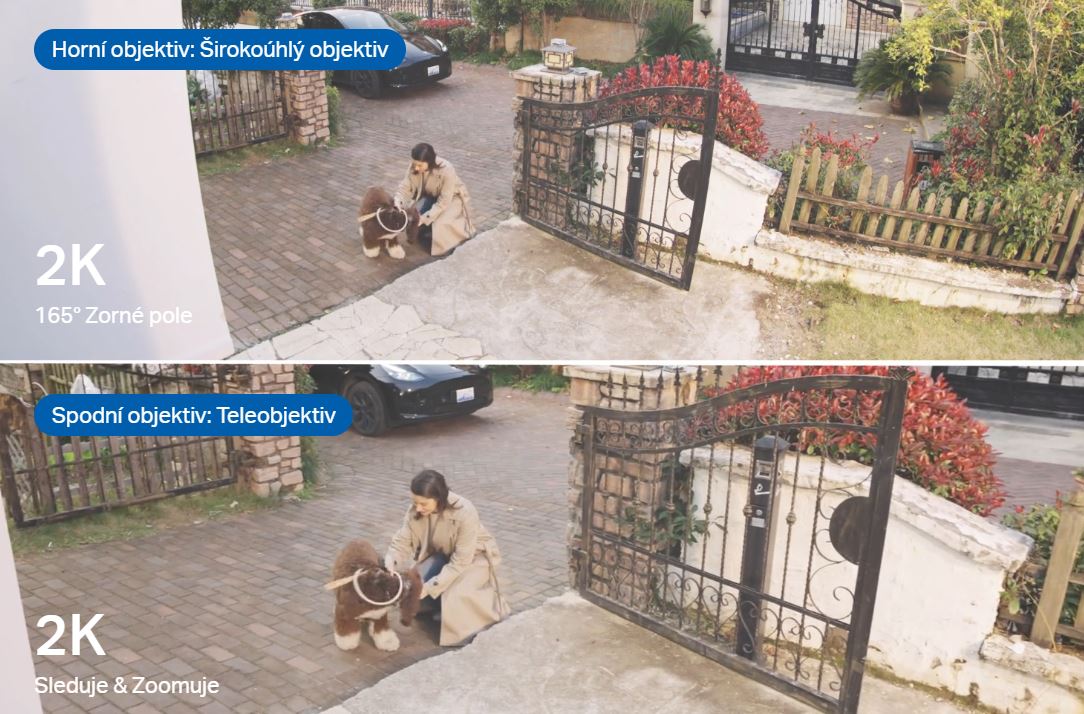 Venkovní bezpečnostní kamera s dvojitou čočkou a funkcí pantilt TPLINK Tapo C545D