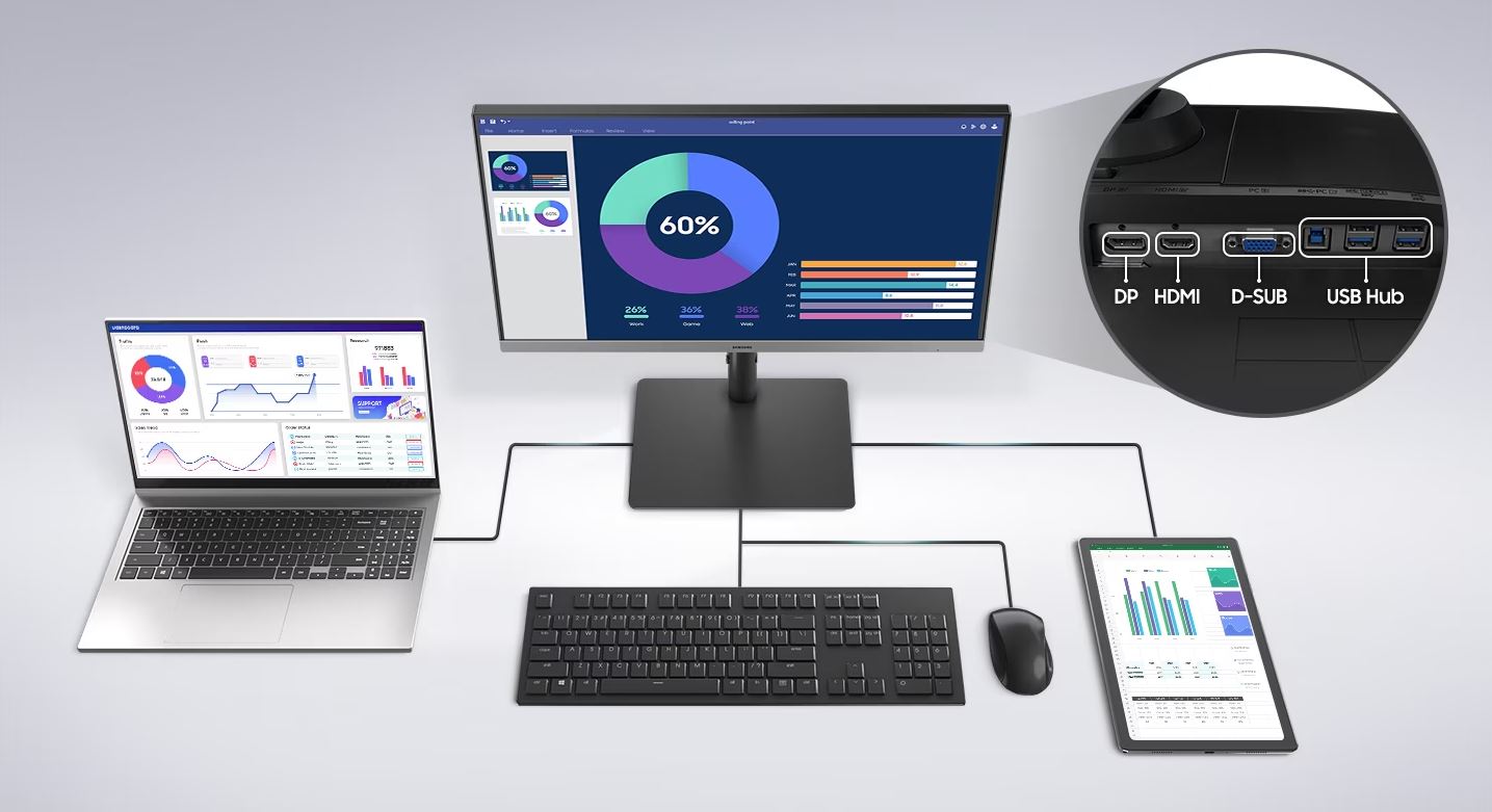 24 LED monitor SAMSUNG Essential S4 S24C432GAU