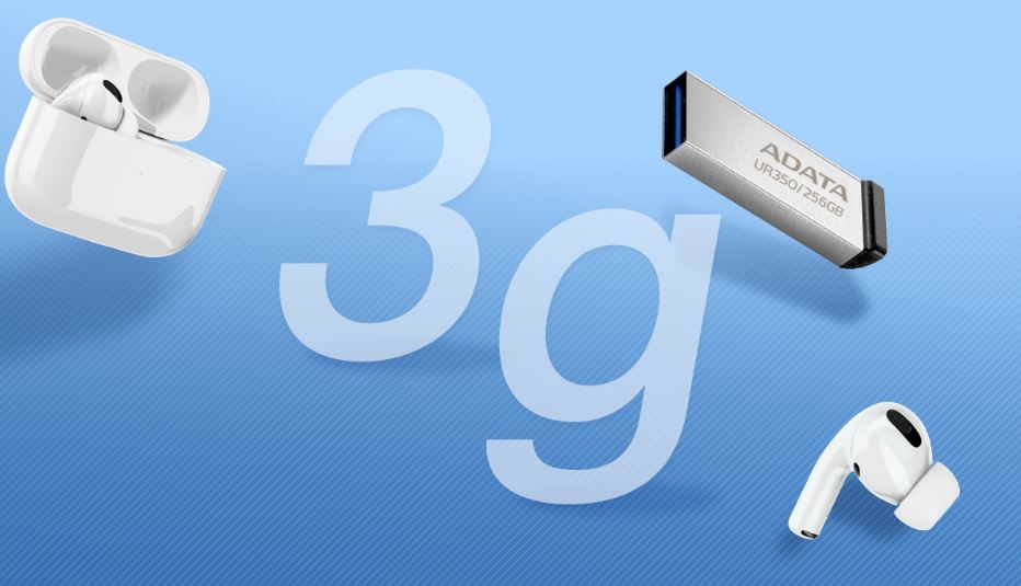 Přenosný flash disk ADATA UR350 256GB černá