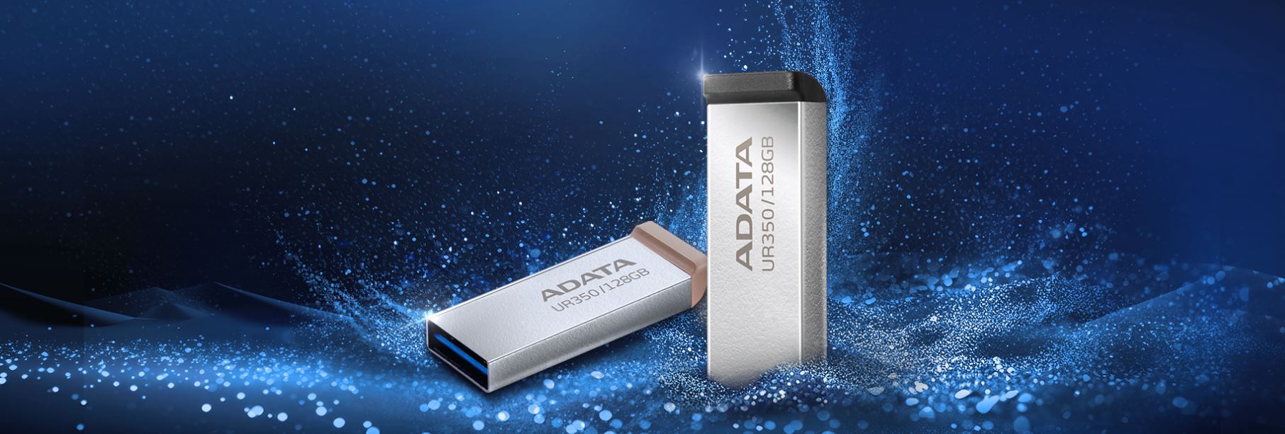 Přenosný flash disk ADATA UR350 128GB hnědá