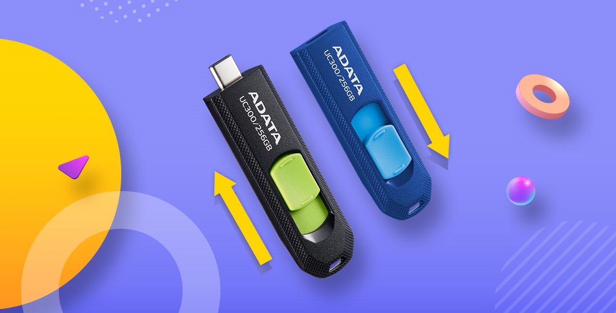 Přenosný flash disk ADATA UC300 128GB USBC